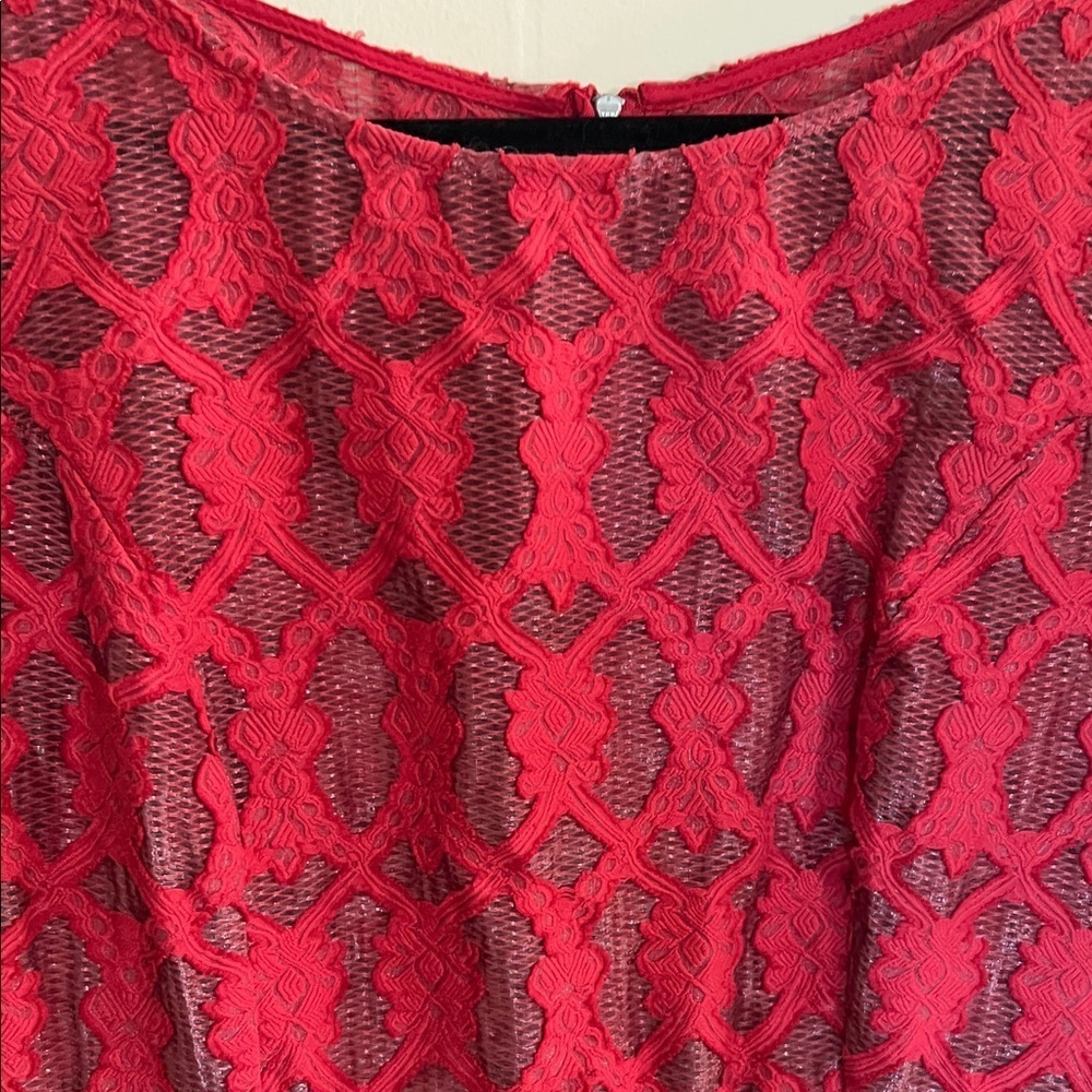 Moulinette Soeurs Red Patterned Midi Dress - Picture 5 of 6